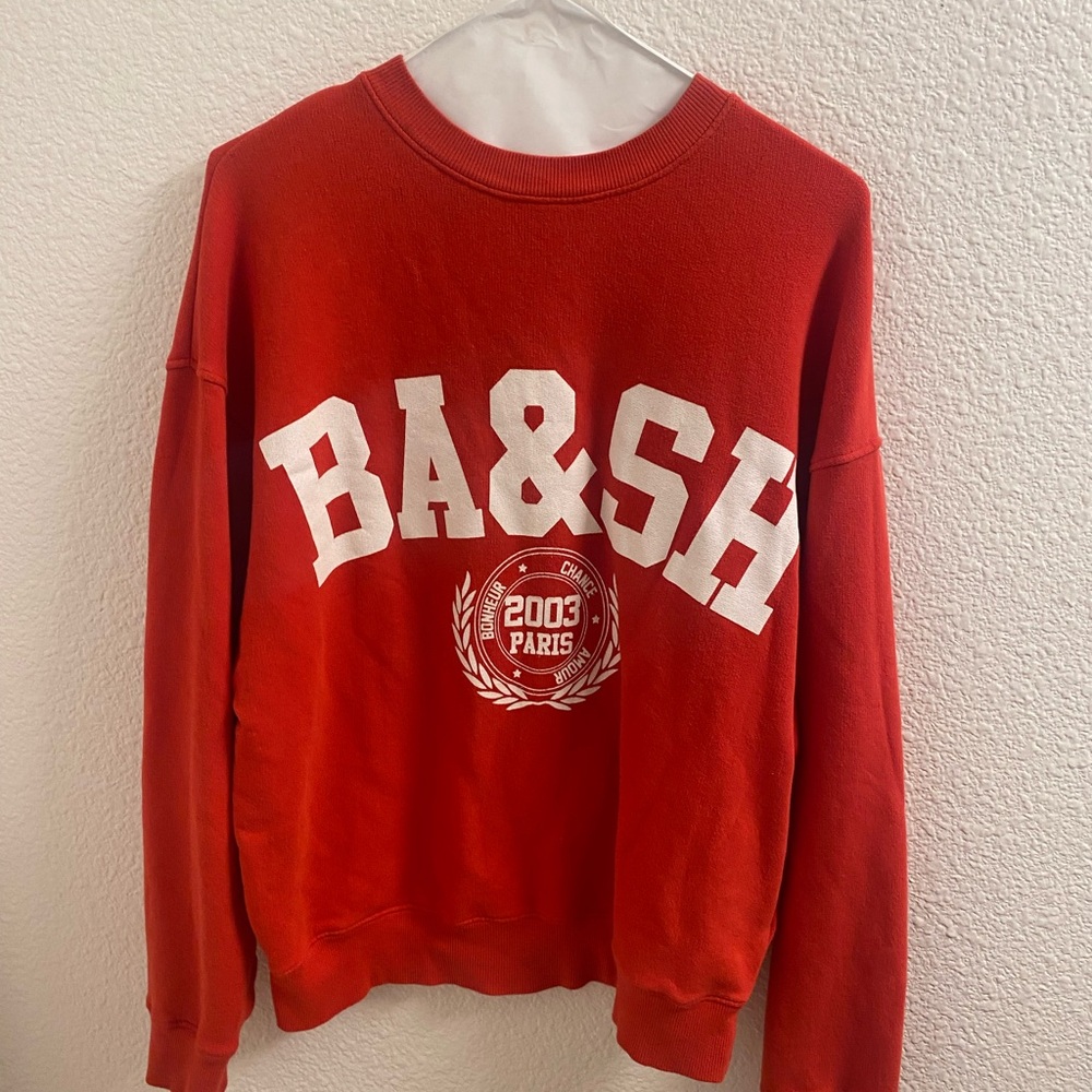 BA&SH Red Benjamin Sweatshirt